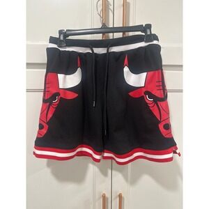 Ultra Game Chicago Bulls Basketball Shorts Black Red White Mens XS Mesh